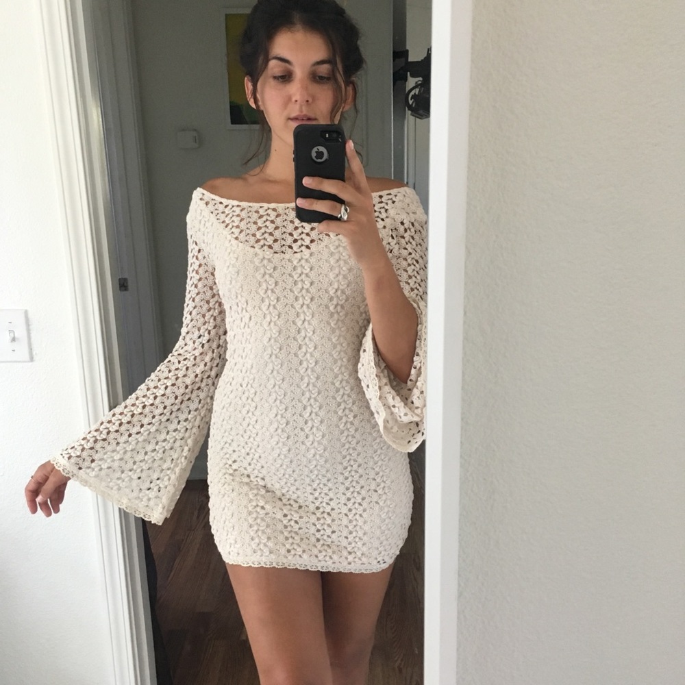 Free People Crochet Mini Dress